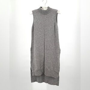 Saks Fifth Avenue Cashmere Light Gray Tunic Sweater Size S